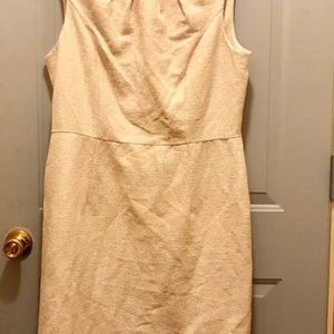 Liz Claiborne Ivory and gold dress
